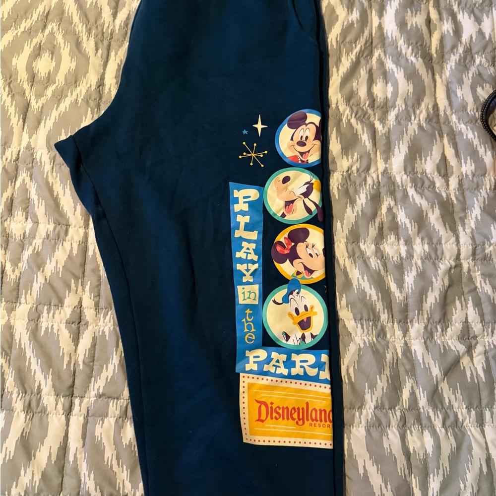Disney Blue Sweatpants with Character Design